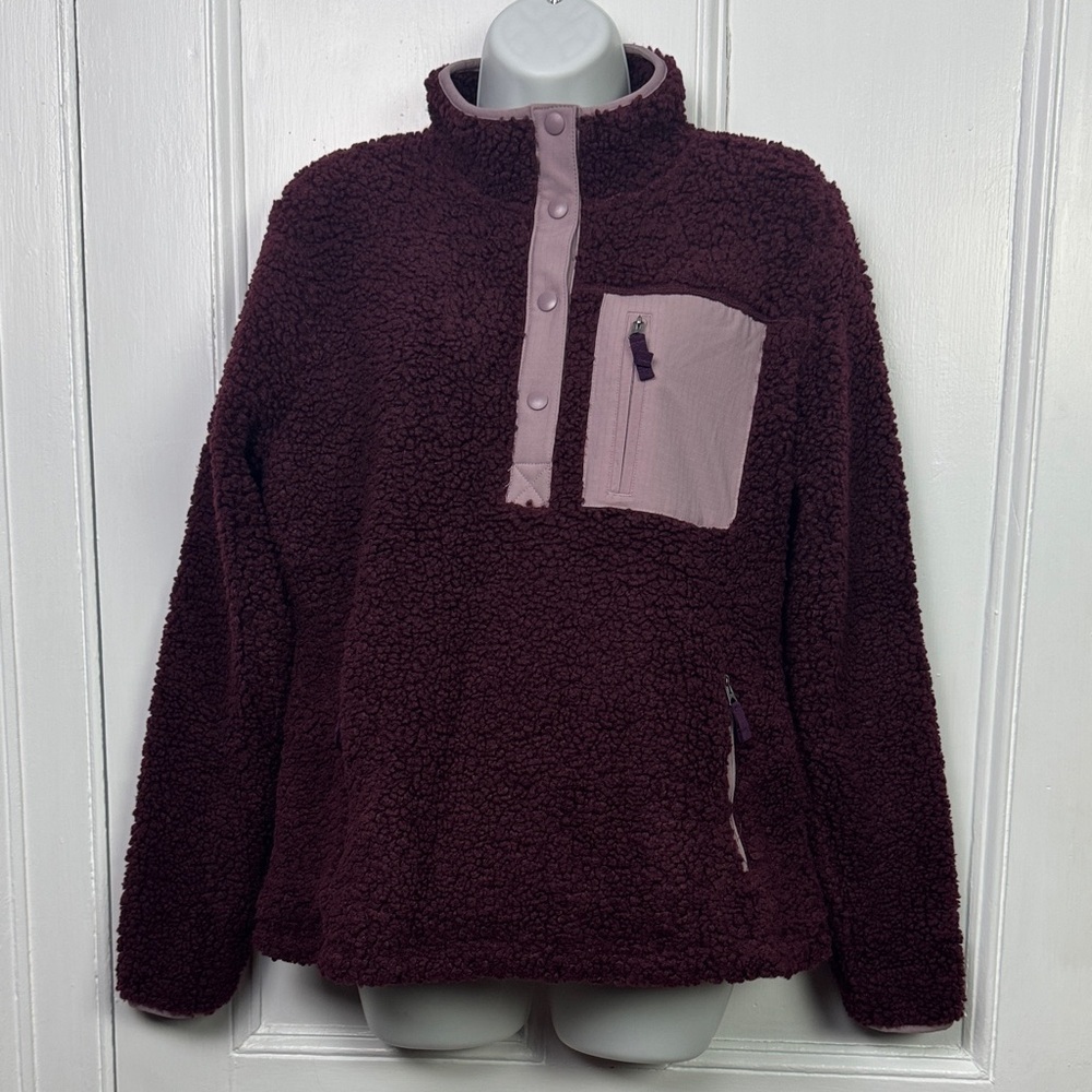 Orvis high pile Sherpa fleece jacket women’s size medium